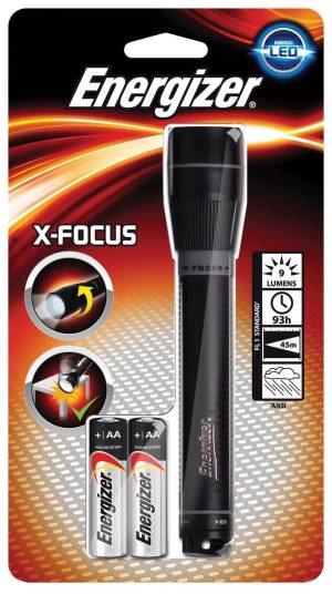 Energizer X-Focus Led Torcia Elettrica + 2 Batterie AA