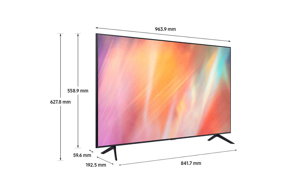 Smart TV Samsung Crystal UHD 4K 43” UE43AU7170 Wi-Fi Titan Gray 2021